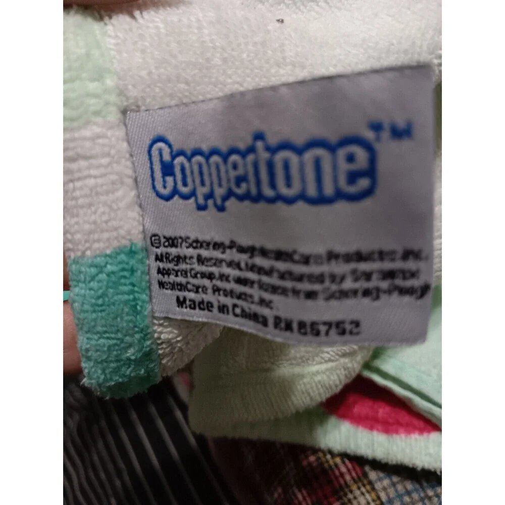 Coppertone Sunscreen Sun Tan Lotion Beach Towel Floral Hawaiian Look Hibiscus